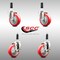 Service Caster 4 Inch 316SS Red Poly Swivel 7/8 Inch Expanding Stem Caster Brake SCC, 2PK SCC-SS316EX20S414-PPUBRED-2-TLB-2-78 - alternate 4